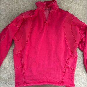 Free People Pinkish Red Pullover Sweatshirt
